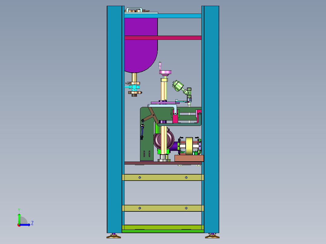 多头自动计量灌装系统左视图