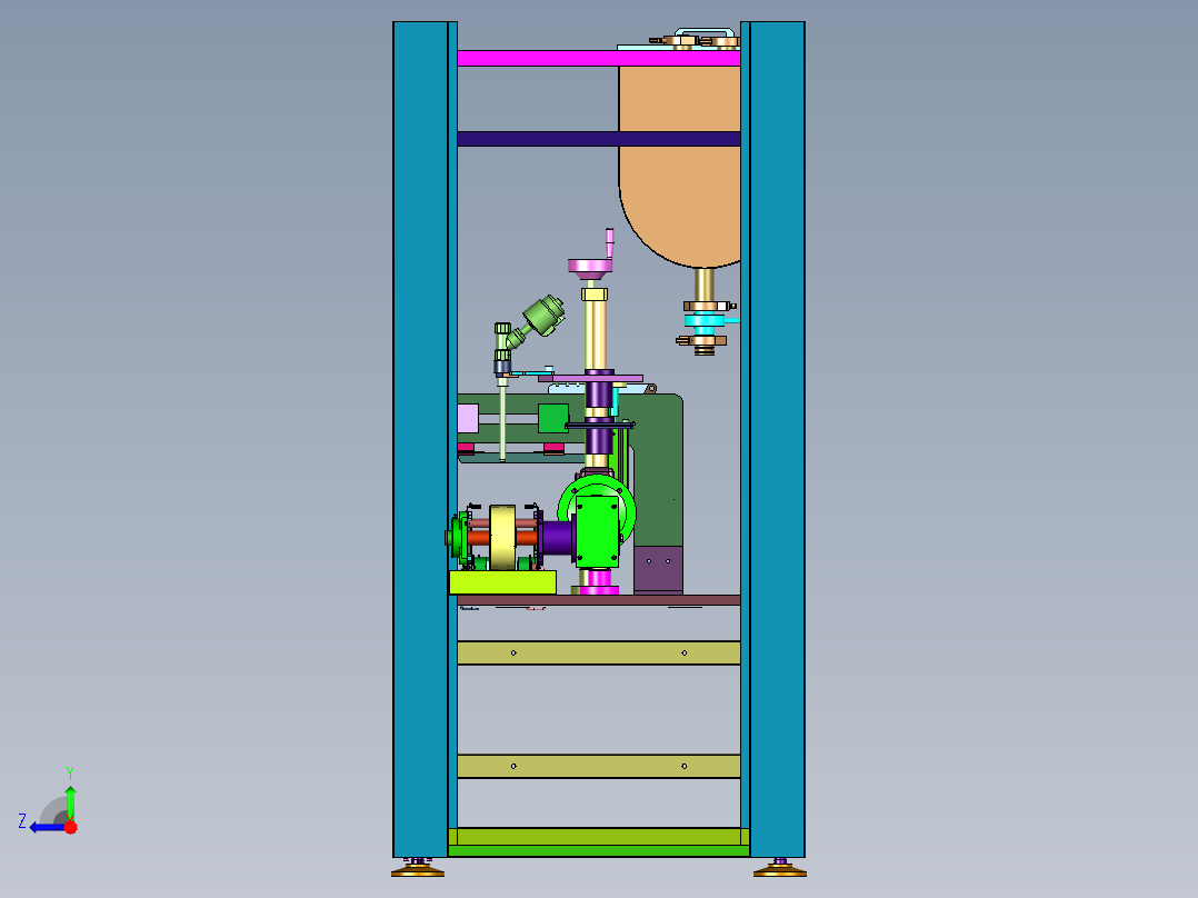 多头自动计量灌装系统右视图