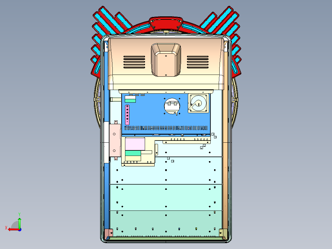 超级转盘游戏机后视图