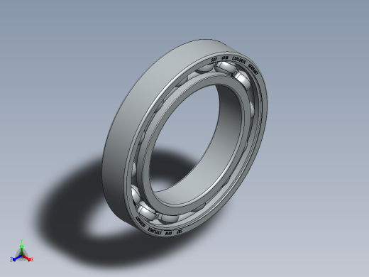 轴承 SKF 6018正等轴测缩略图