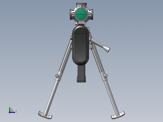手枪左轮冲锋枪老式狙击步枪设计3D图纸922-chye-tac-m-200-proe-1 3 STP SW CREO UG X_T左视缩略图