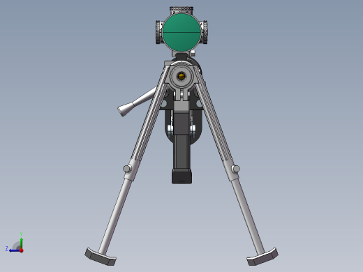 手枪左轮冲锋枪老式狙击步枪设计3D图纸922-chye-tac-m-200-proe-1 3 STP SW CREO UG X_T右视缩略图