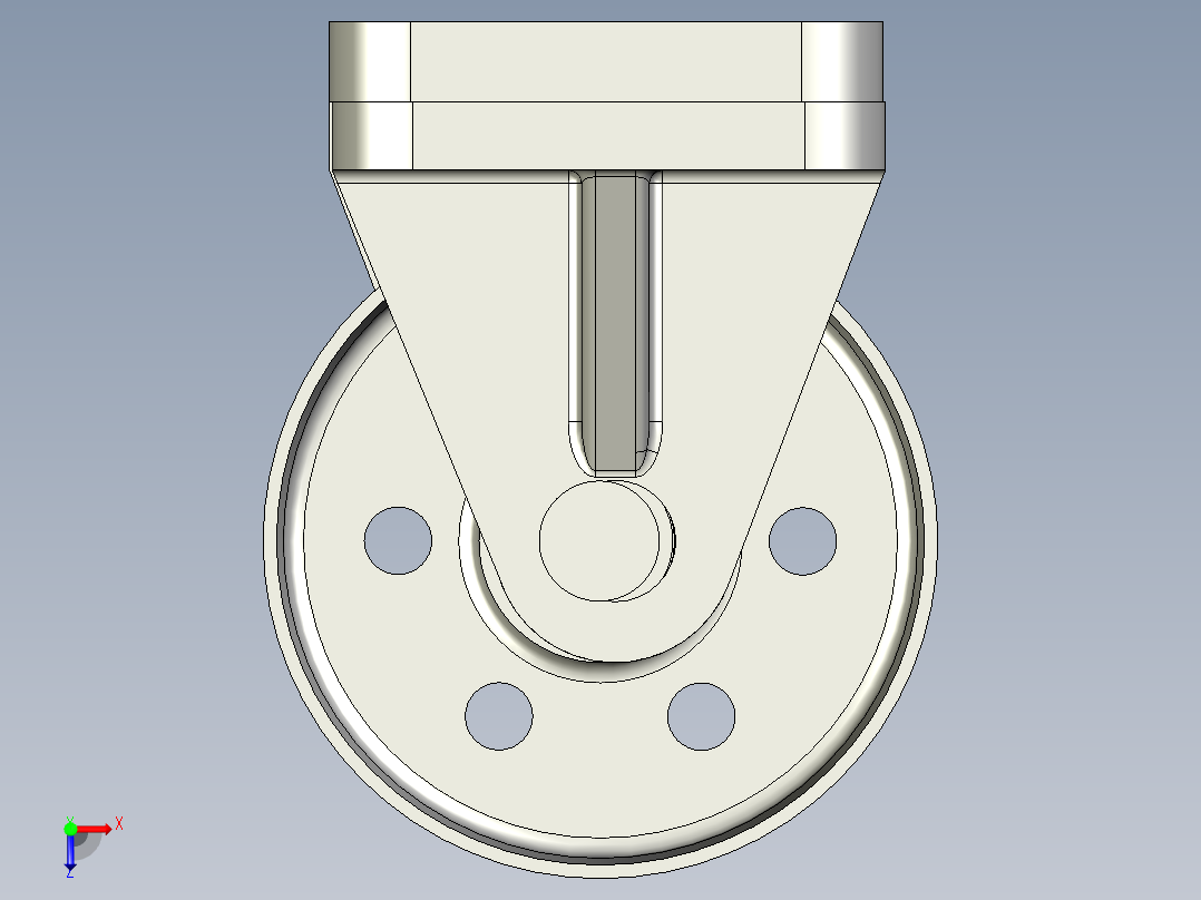 脚轮摇晃俯视图
