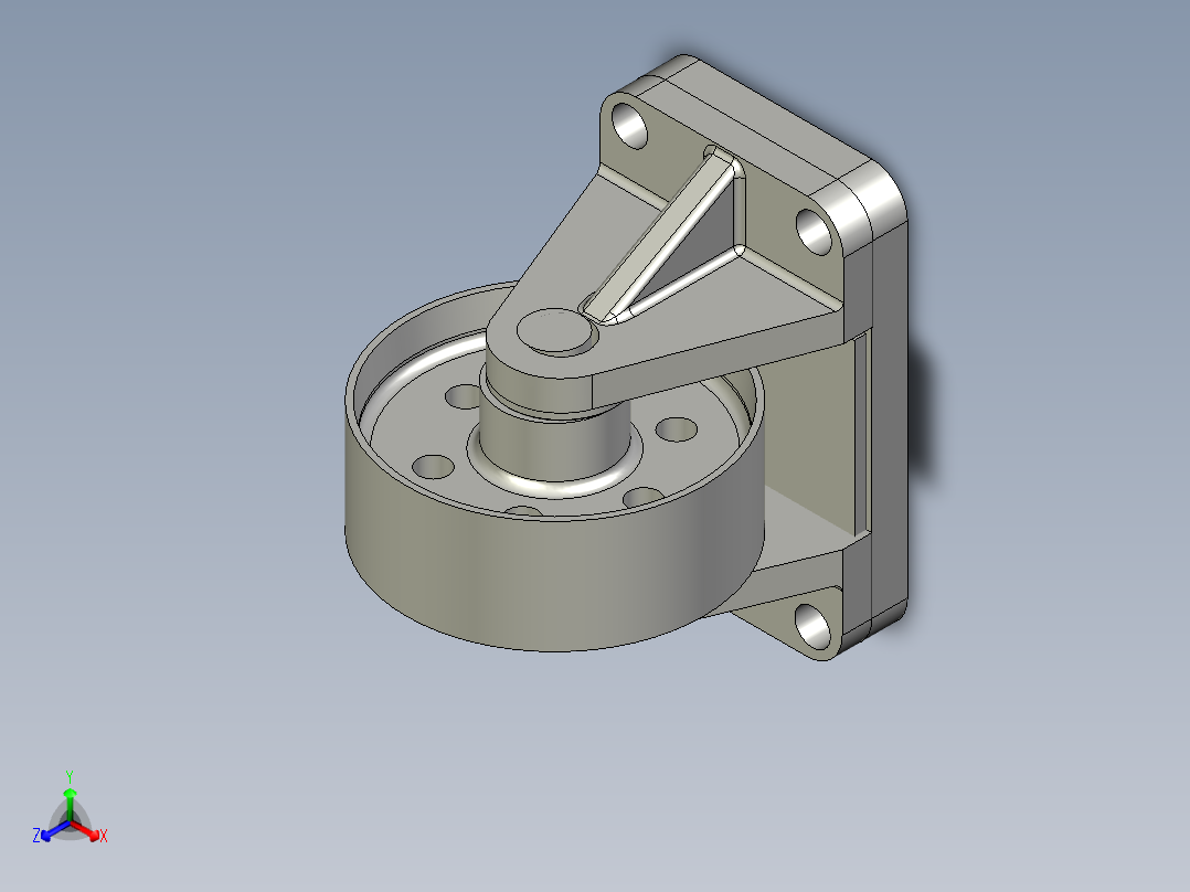 脚轮摇晃正等轴测图