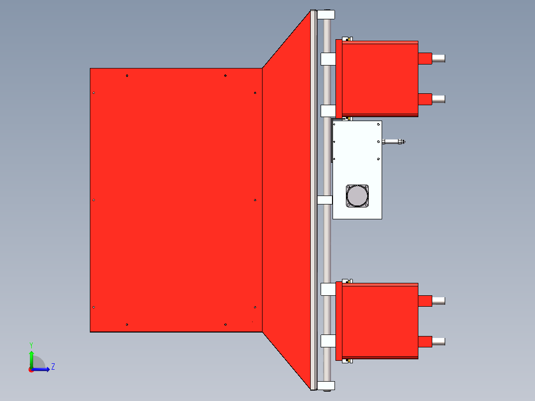 皮带自动上料打孔机左视图