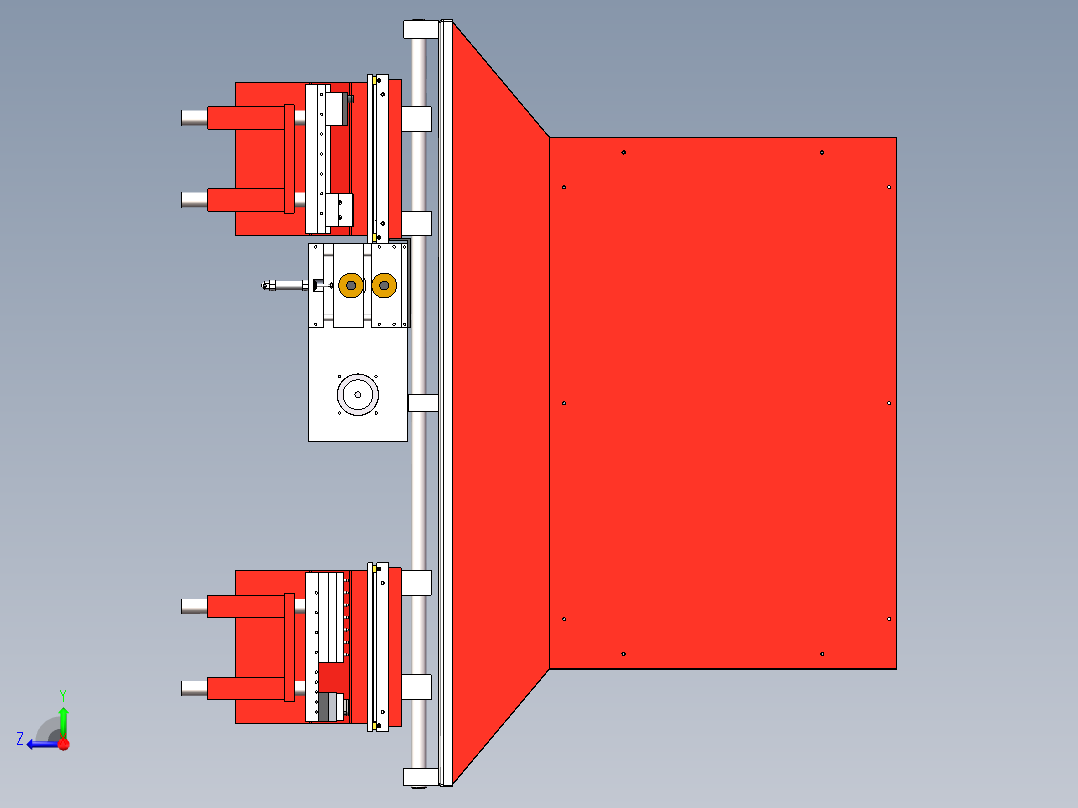 皮带自动上料打孔机右视图