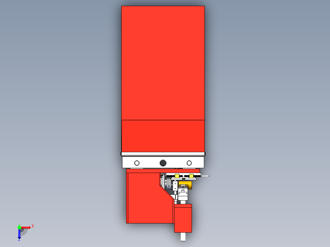 皮带自动上料打孔机俯视图