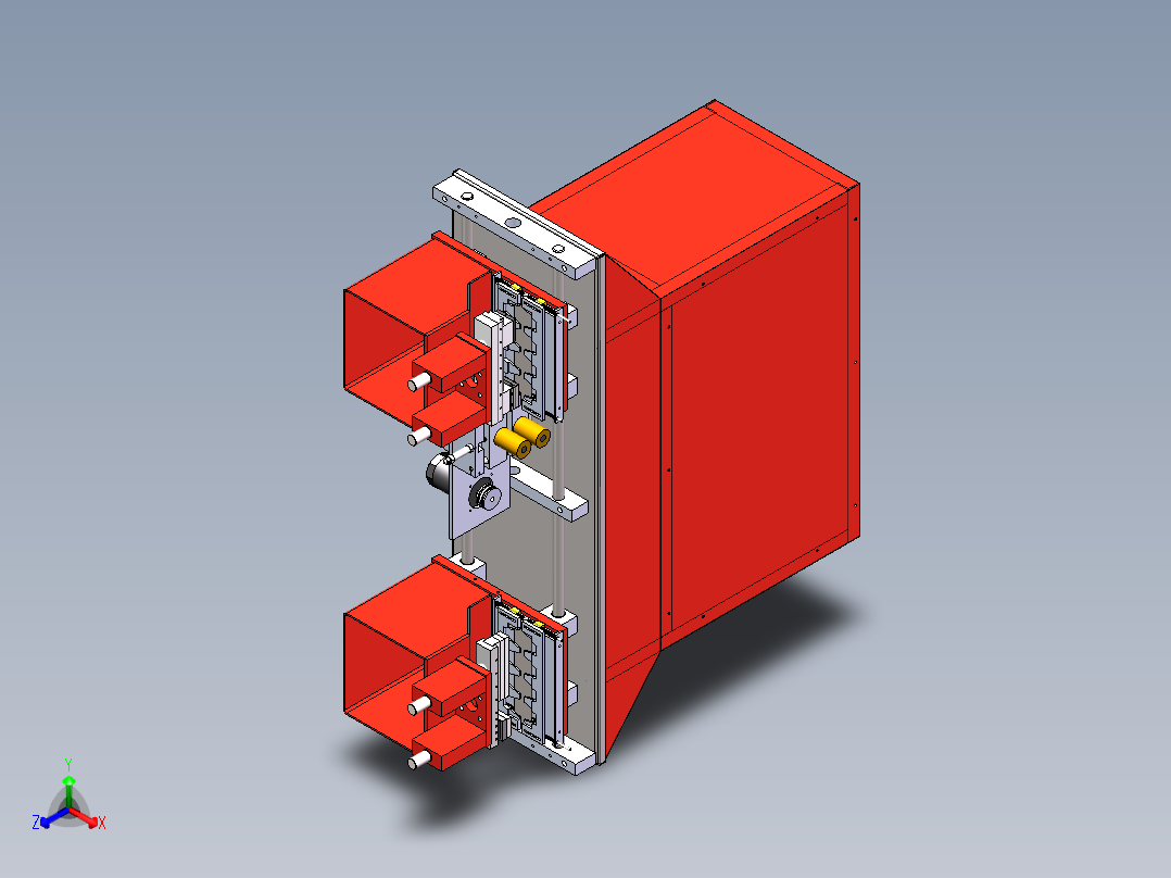 皮带自动上料打孔机正等轴测图
