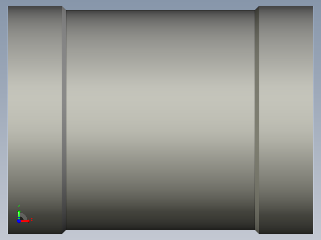 螺纹管管箍-等径有边 DN15前视图