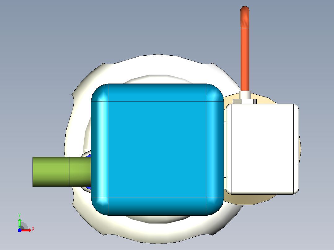 污水处理泵sewage-water-pump-模型格式为 inventor前视图