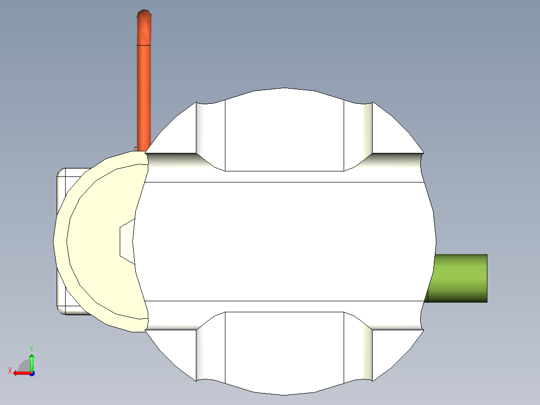 污水处理泵sewage-water-pump-模型格式为 inventor后视图