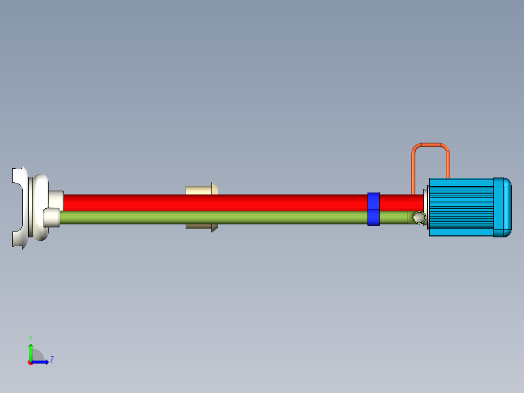 污水处理泵sewage-water-pump-模型格式为 inventor左视图