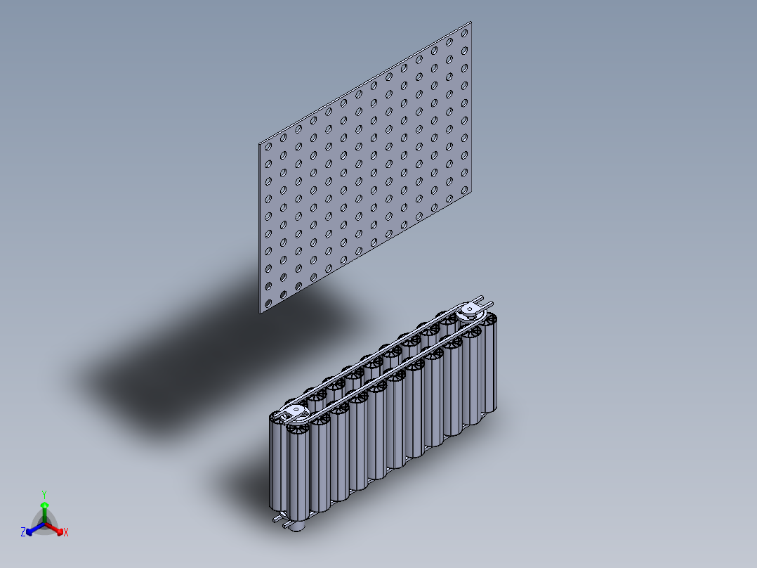 湿式除尘部件正等轴测图