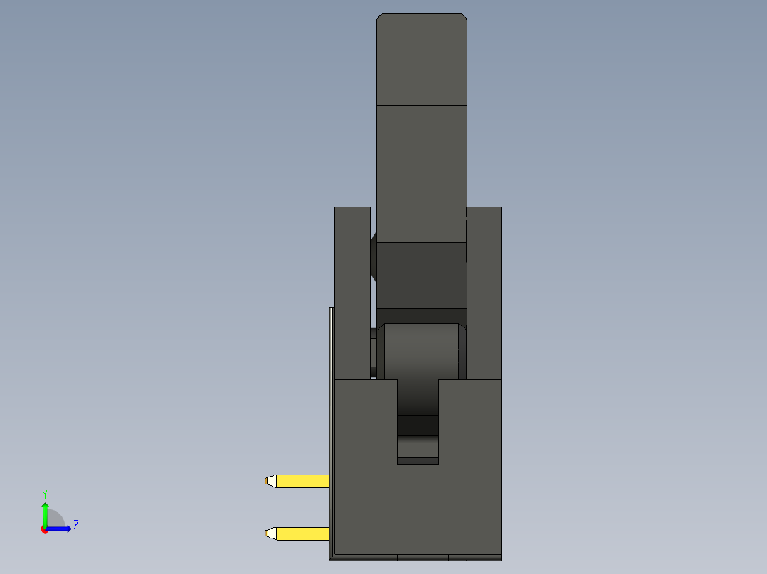 锁存 IDC 连接器左视图