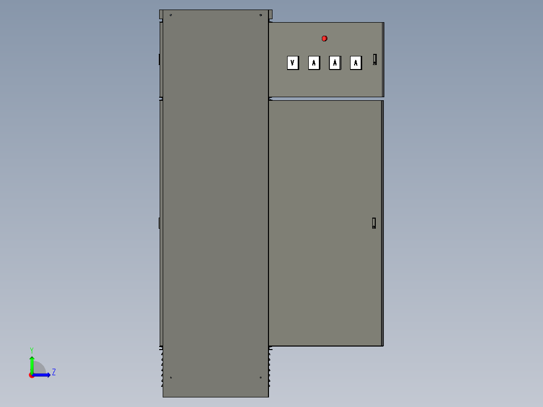 2X630A电源柜铜排前后叠加左视图