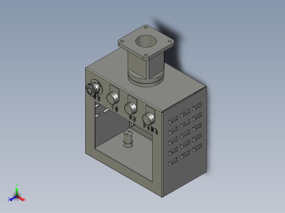 LXYC-BOSS050100操作屏部件正等轴测图