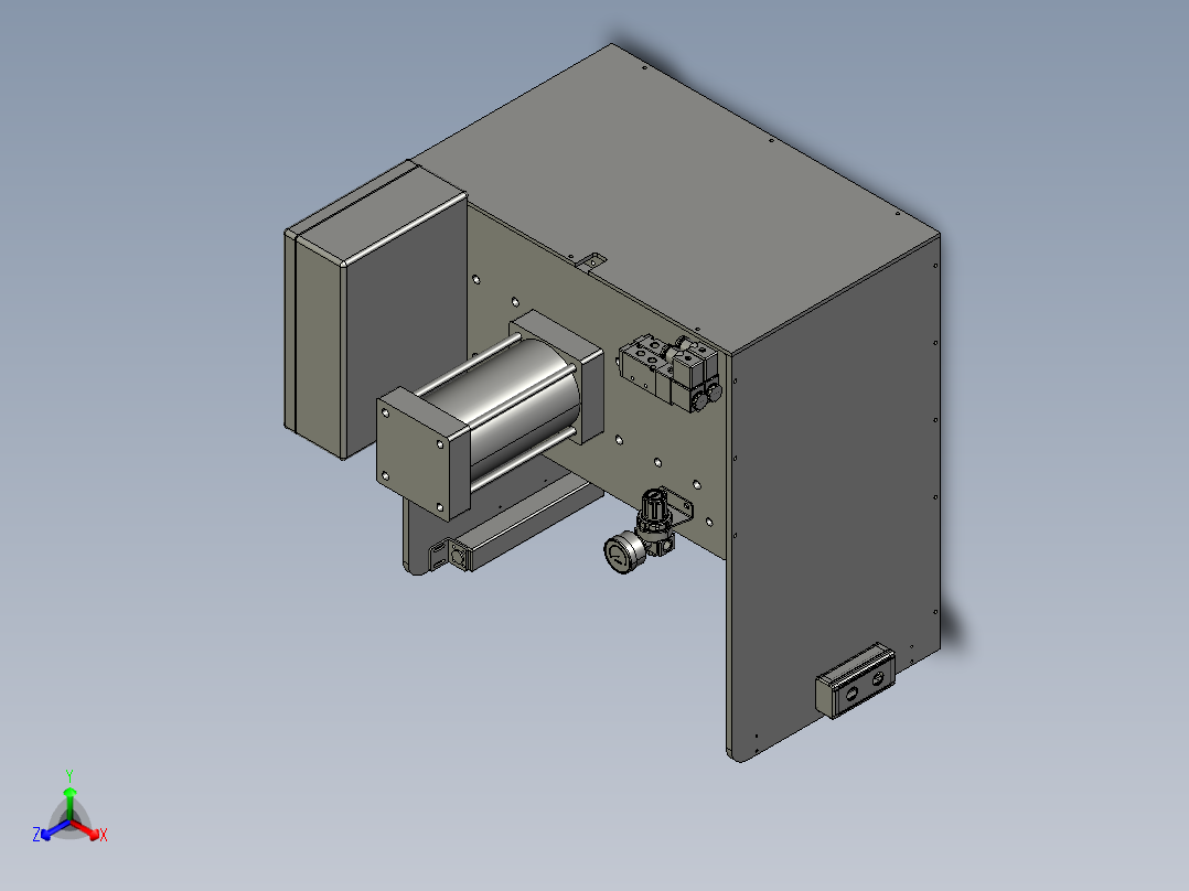 气压式上下自动压机主视图