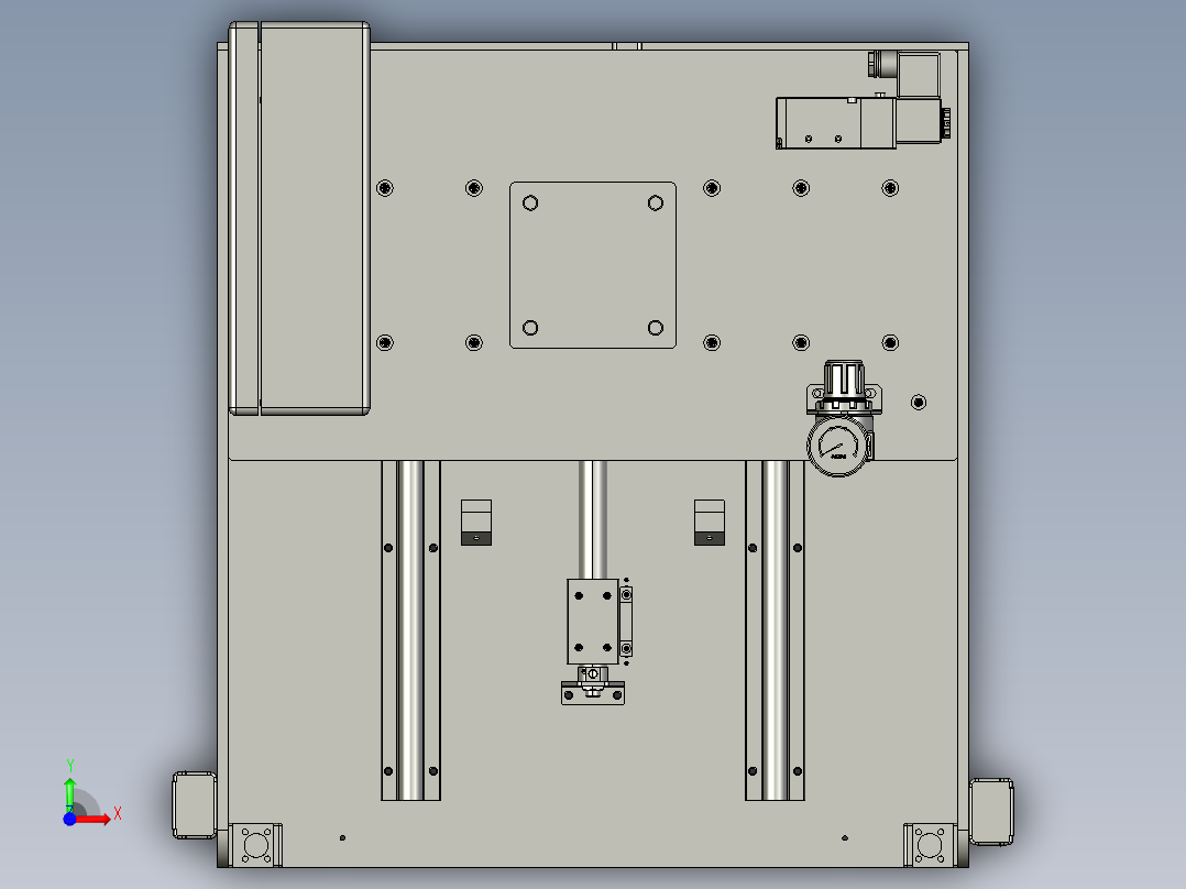 气压式上下自动压机前视图
