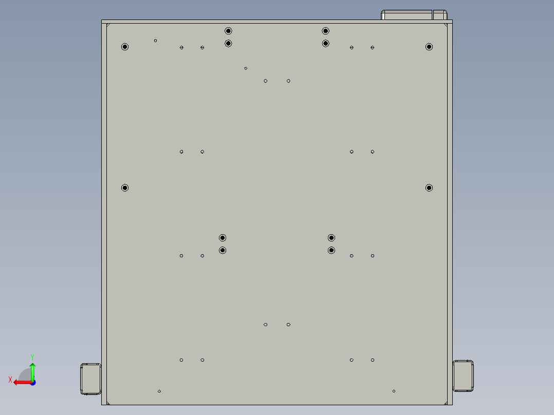 气压式上下自动压机后视图