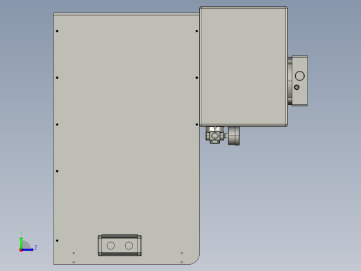 气压式上下自动压机左视缩略图