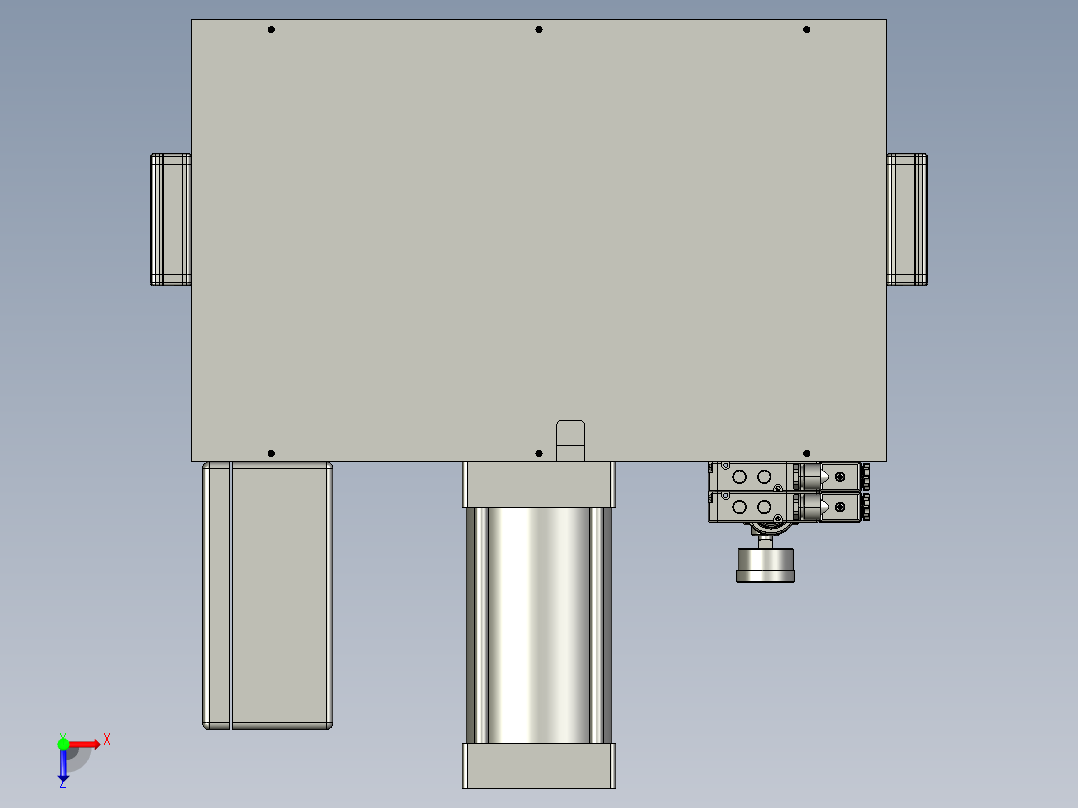 气压式上下自动压机俯视图