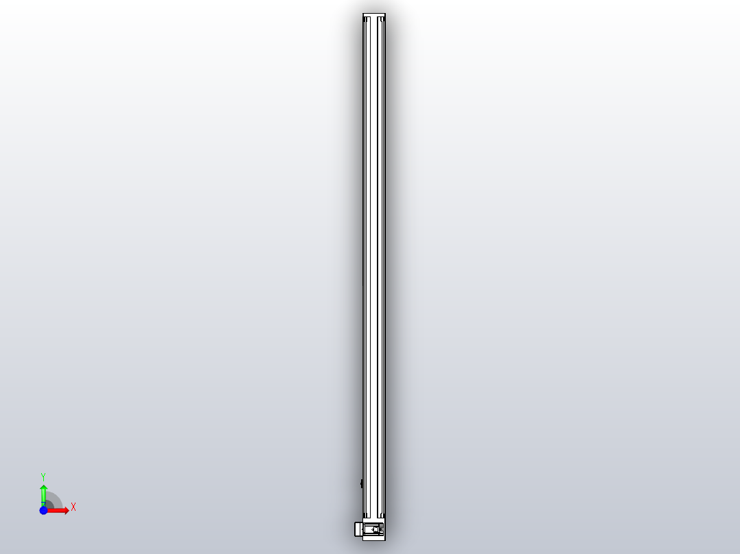 伺服电机集成皮带传动直线执行器TPA-OCB-140-256-L2550-RP-P75-N3前视图