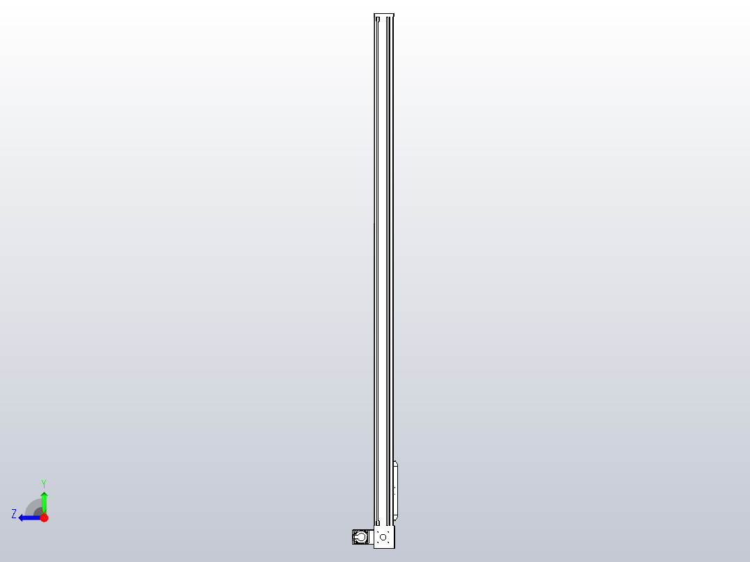 伺服电机集成皮带传动直线执行器TPA-OCB-140-256-L2550-RP-P75-N3右视图