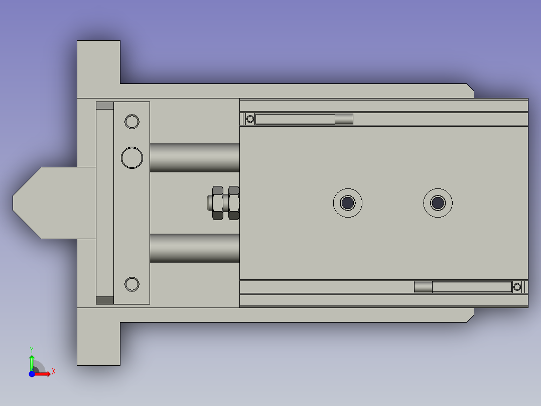 气缸顶正模块前视图