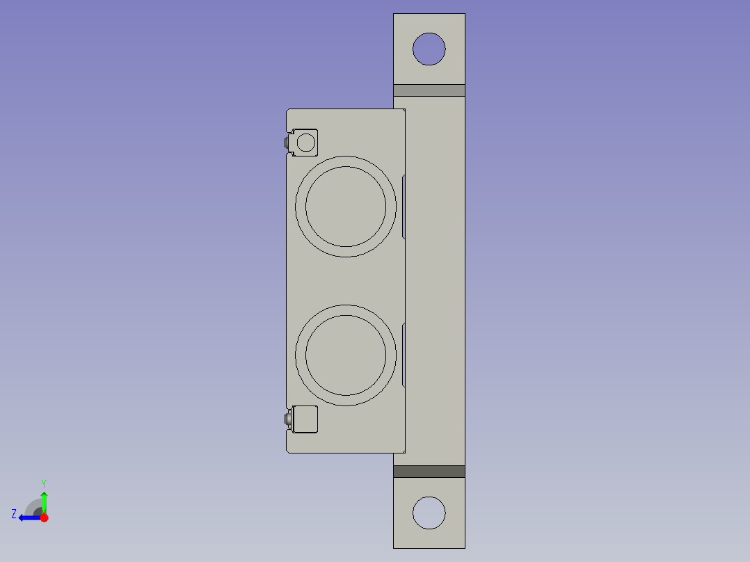 气缸顶正模块右视图
