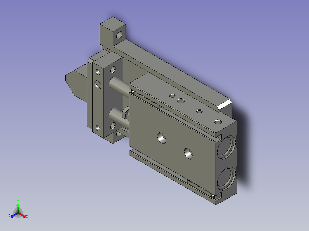 气缸顶正模块正等轴测图