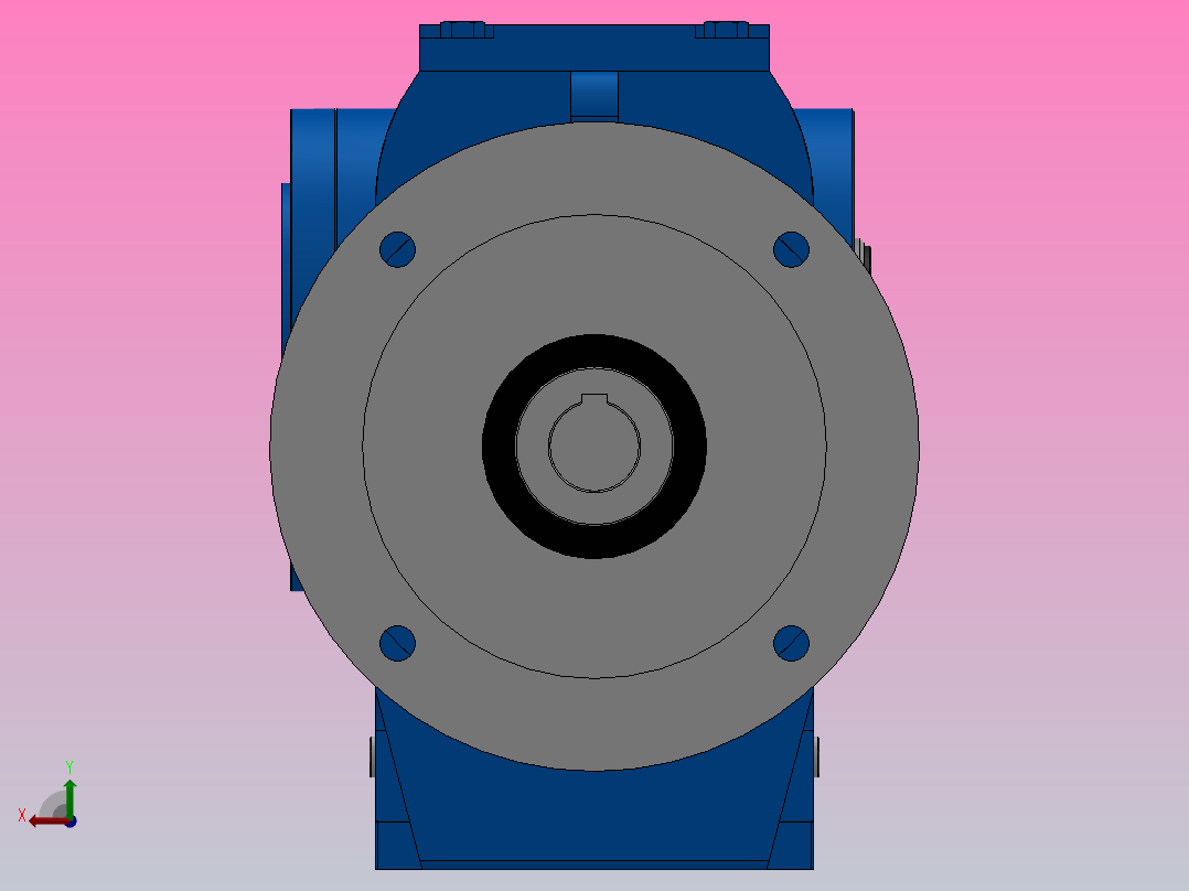 SAZ97ZP蜗轮蜗杆减速机SAZ97-12.75-M1-A-Φ70-P180后视图