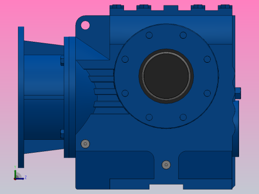 SAZ97ZP蜗轮蜗杆减速机SAZ97-12.75-M1-A-Φ70-P180左视缩略图