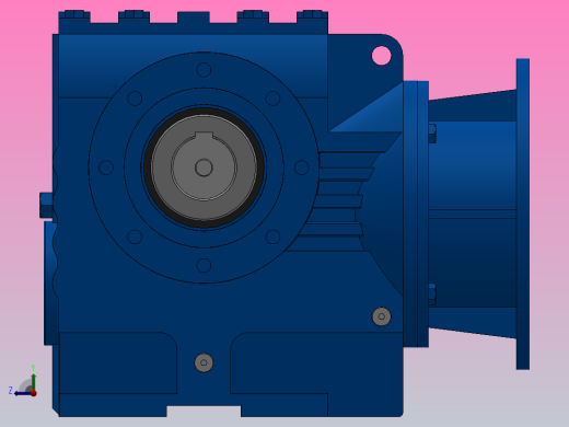 SAZ97ZP蜗轮蜗杆减速机SAZ97-12.75-M1-A-Φ70-P180右视缩略图
