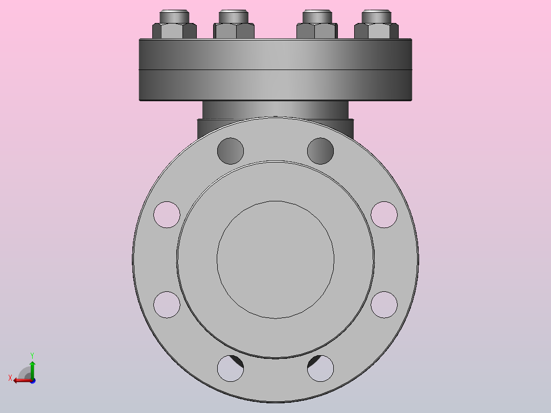 升降式止回阀[1.6-DN80-升降式止回阀]后视图