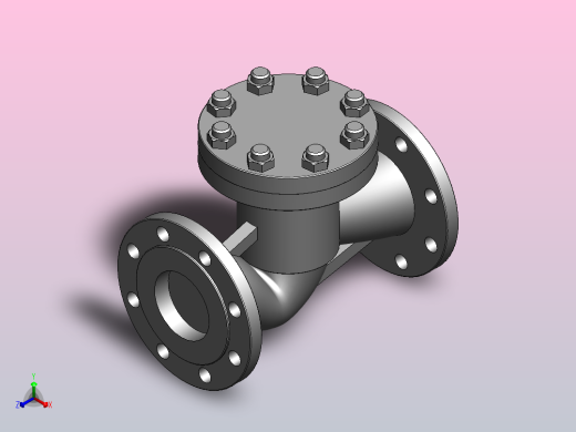 升降式止回阀[1.6-DN80-升降式止回阀]正等轴测缩略图