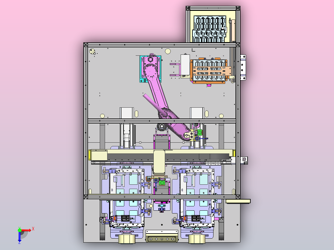 带视觉定位式锁螺丝机俯视图