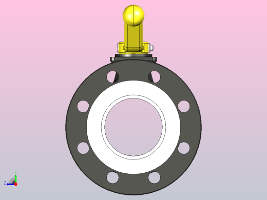 带有TAS的法兰球阀结节铸铁球阀带TA法兰结节铁右视缩略图