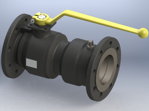 带有TAS的法兰球阀结节铸铁球阀带TA法兰结节铁缩略图