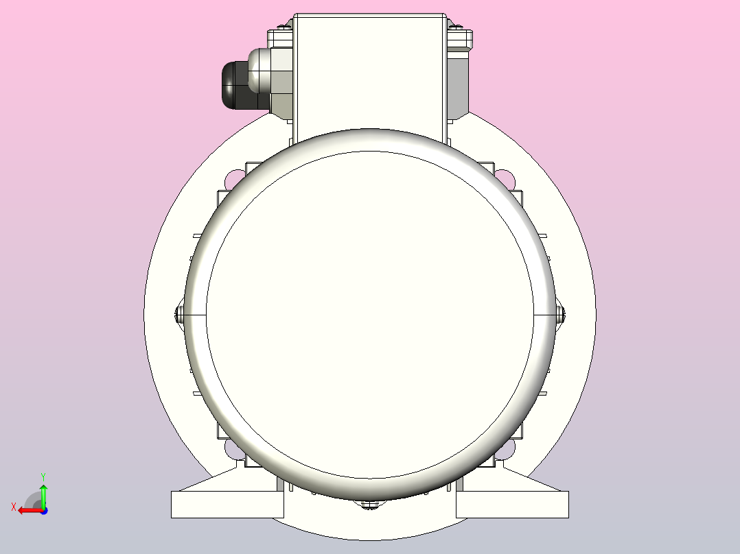 YVF2系列电机B35安装(63～180L)[YVF2-90L-4P-1.5kW-B35]后视图