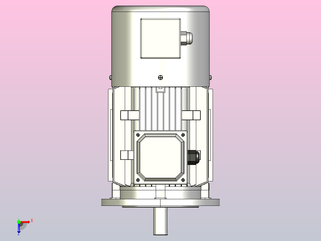 YVF2系列电机B35安装(63～180L)[YVF2-90L-4P-1.5kW-B35]俯视图
