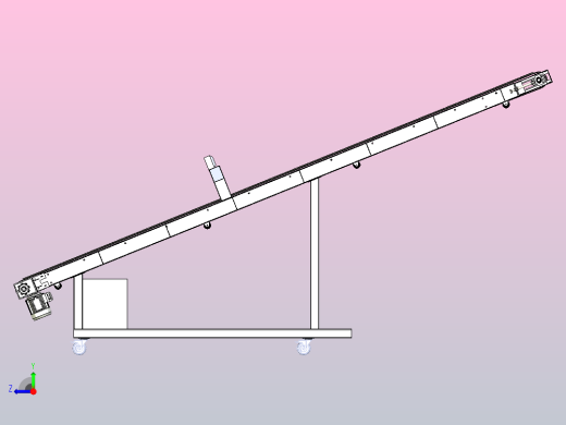 卡车装货输送机3D数模图纸 STEP X_T格式右视缩略图