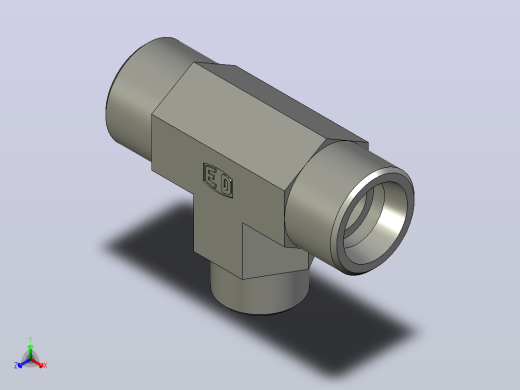 EO管接头三通异径管TR16 12 16SCFX.stp