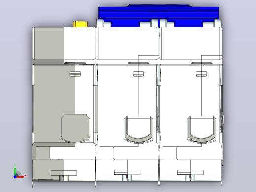 NXBLE-125G 2P剩余电流动作断路器三维模型202306前视缩略图
