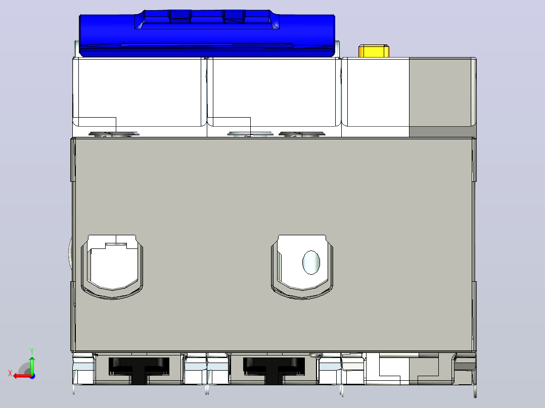 NXBLE-125G 2P剩余电流动作断路器三维模型202306后视图