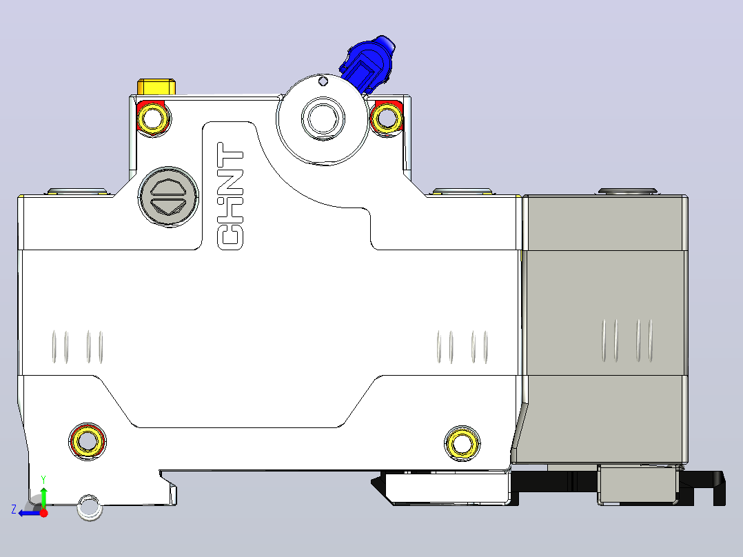 NXBLE-125G 2P剩余电流动作断路器三维模型202306右视图