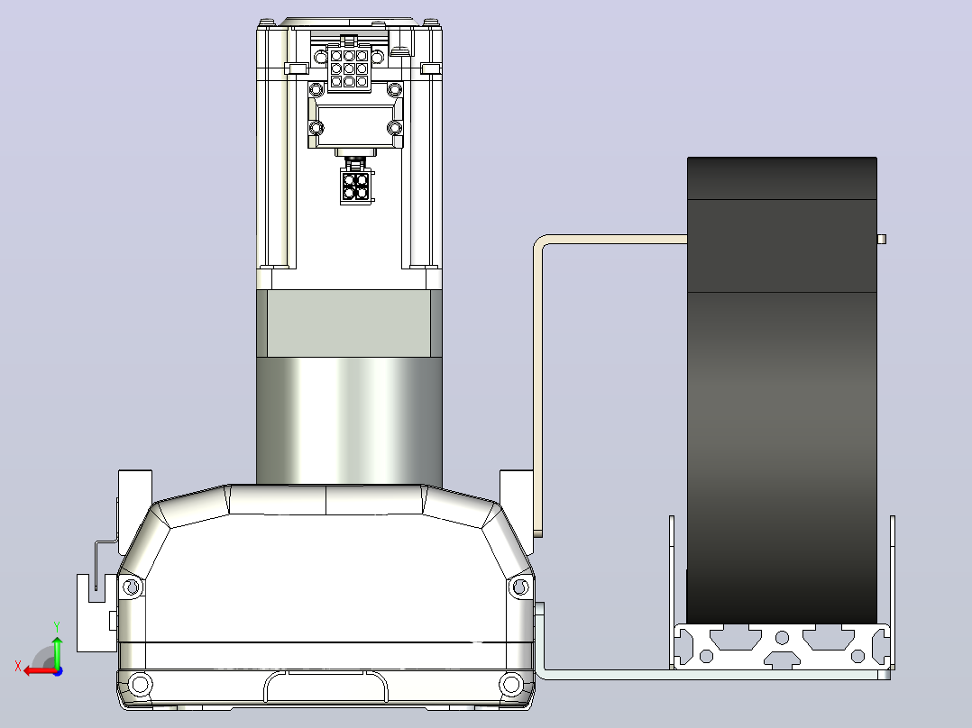 MFM14-BC-400W-1000L齿轮齿条模组MFM14 最大负载88KG后视图