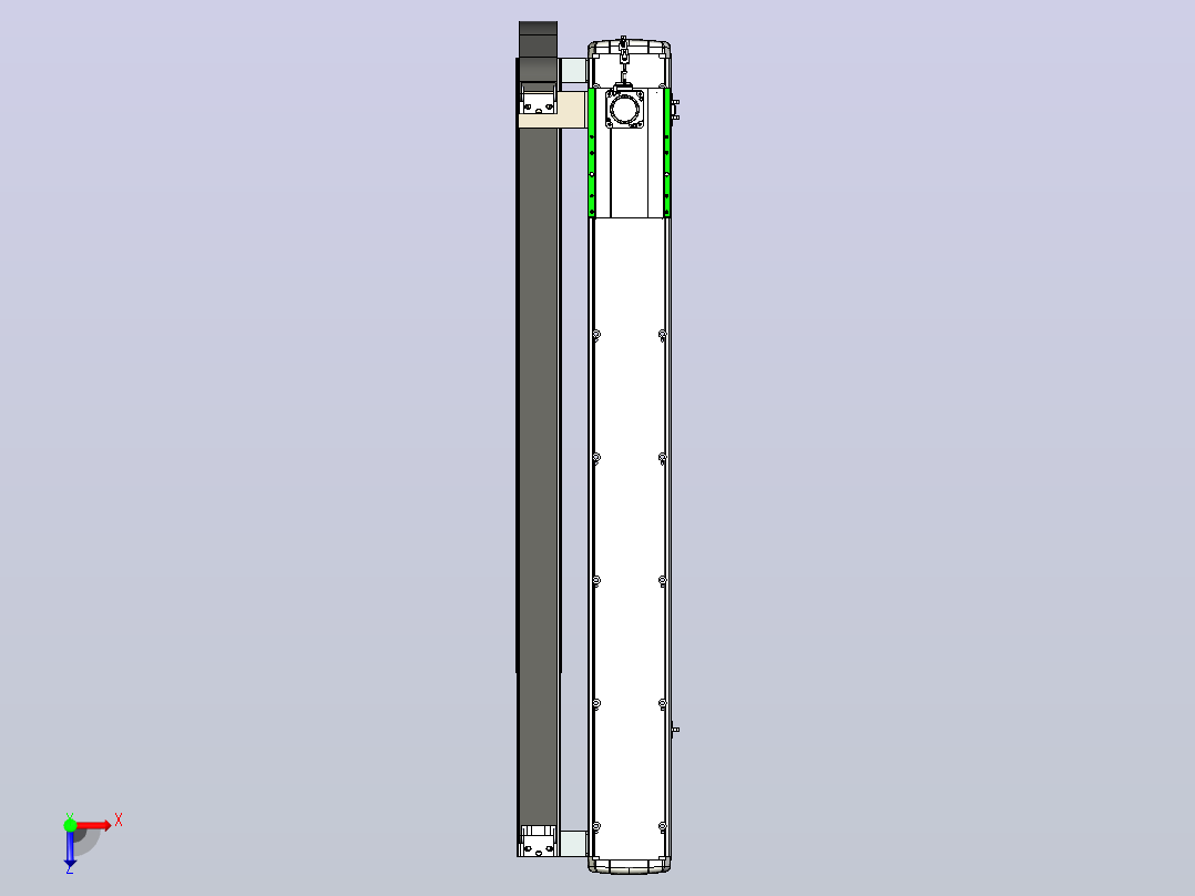 MFM14-BC-400W-1000L齿轮齿条模组MFM14 最大负载88KG俯视图