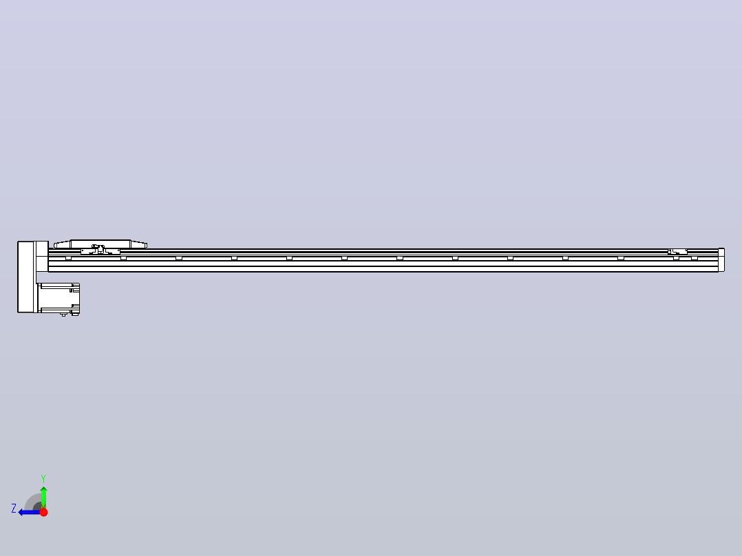 滚珠丝杠直线轴内置导轨TPA-GCR-170-2510C-L1550-MP-M75-N3右视图