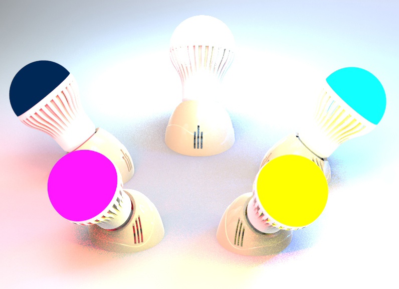 带时尚灯座的 LED 灯泡