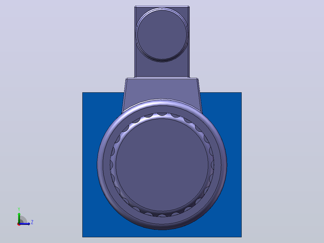 8通径三位四通电磁换向阀P型（SW+CAD+说明书）左视图